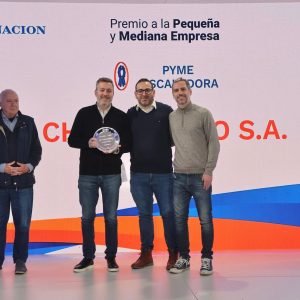 Norberto Frigerio (LA NACION), Esteban Wolf, Enrique Cappello y Pablo Rende (Chocorisimo)